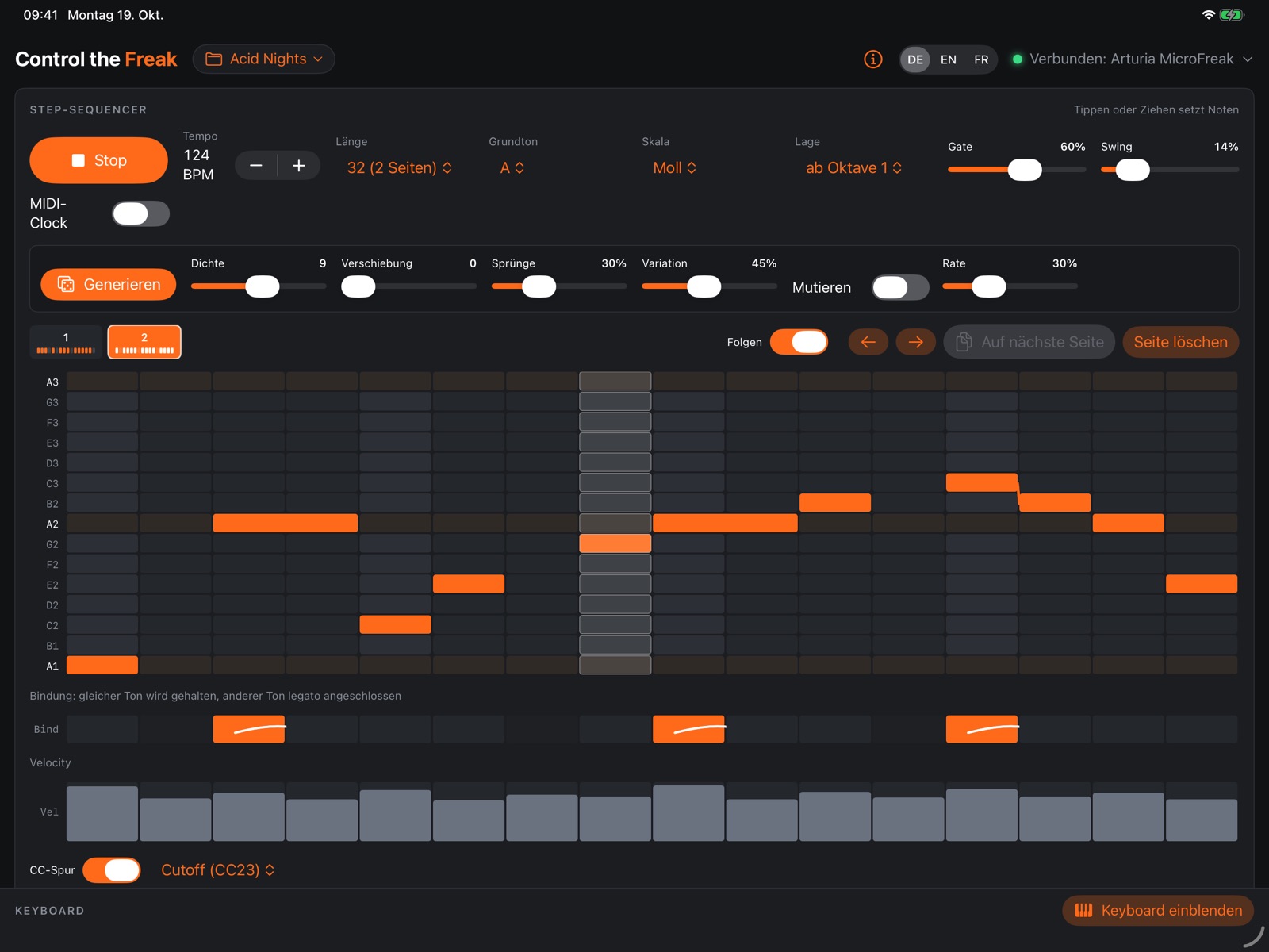 Control the Freak: Step-Sequencer mit Notenraster, Generator und Seitenvorschau